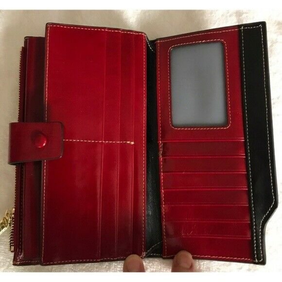 Itsalife RFID Genuine Wax Leather Red Wallet - Picture 4 of 5